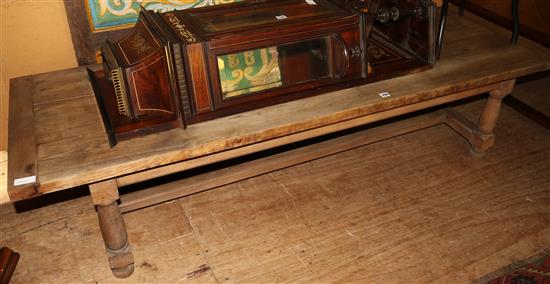 Long oak coffee table